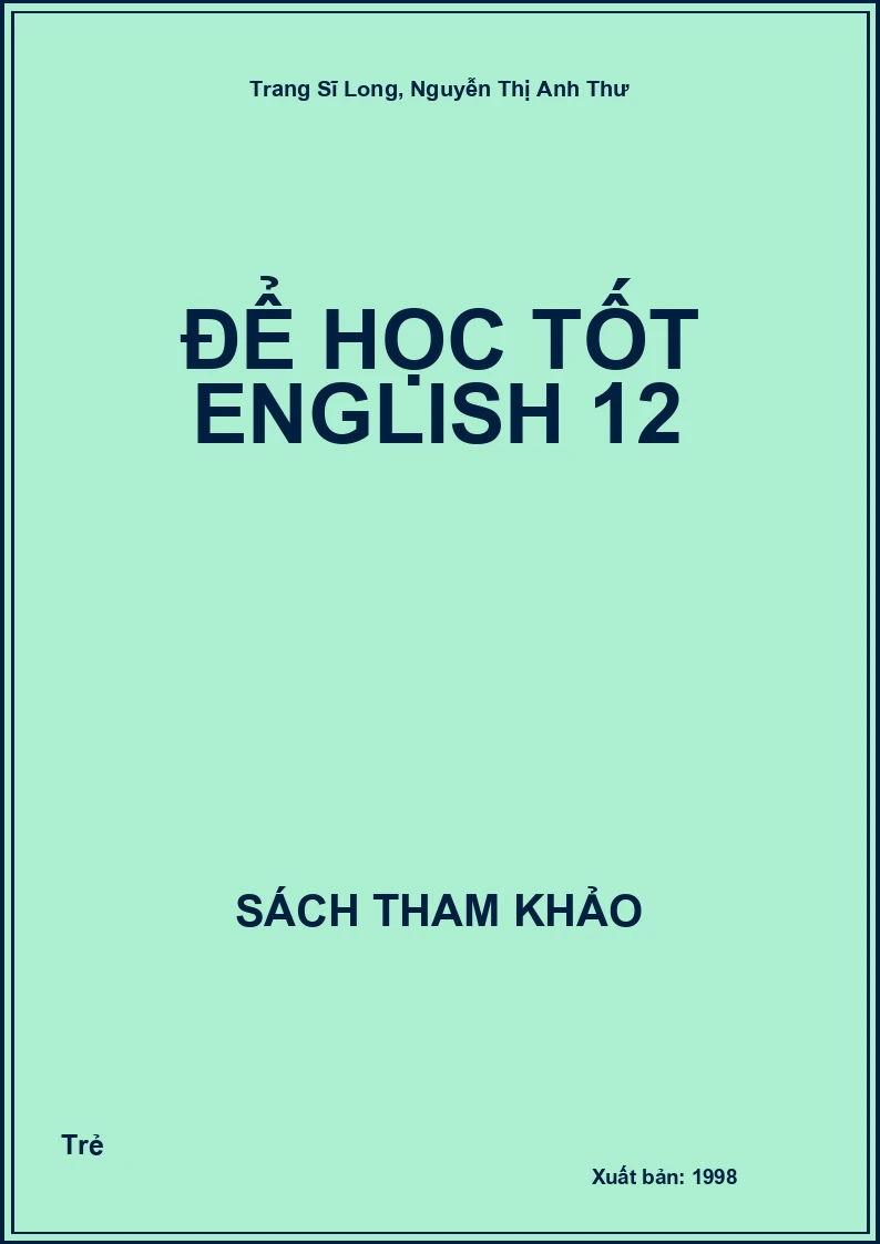Để học tốt English 12