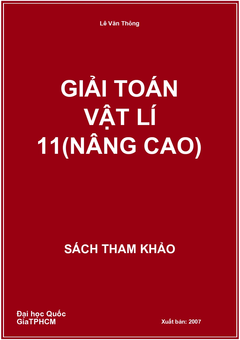 Giải toán Vật lí 11(nâng cao)