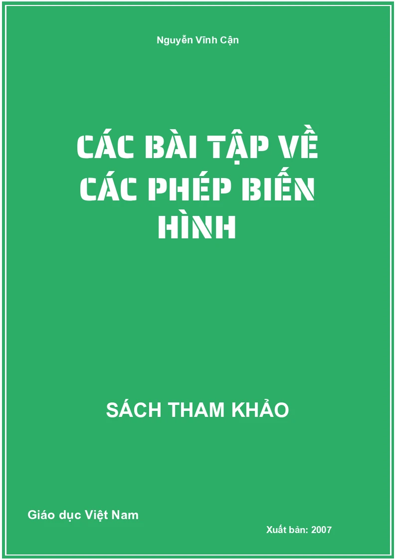 Các bài tập về các phép biến hình