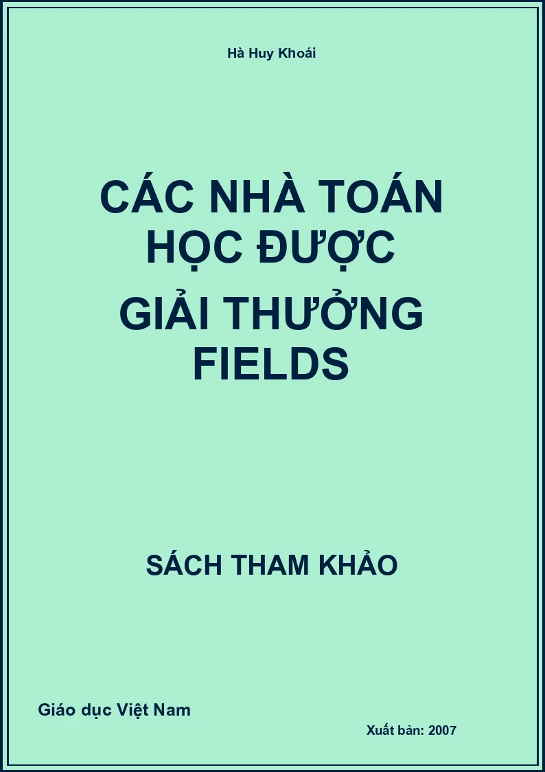 Các nhà toán học được giải thưởng Fields