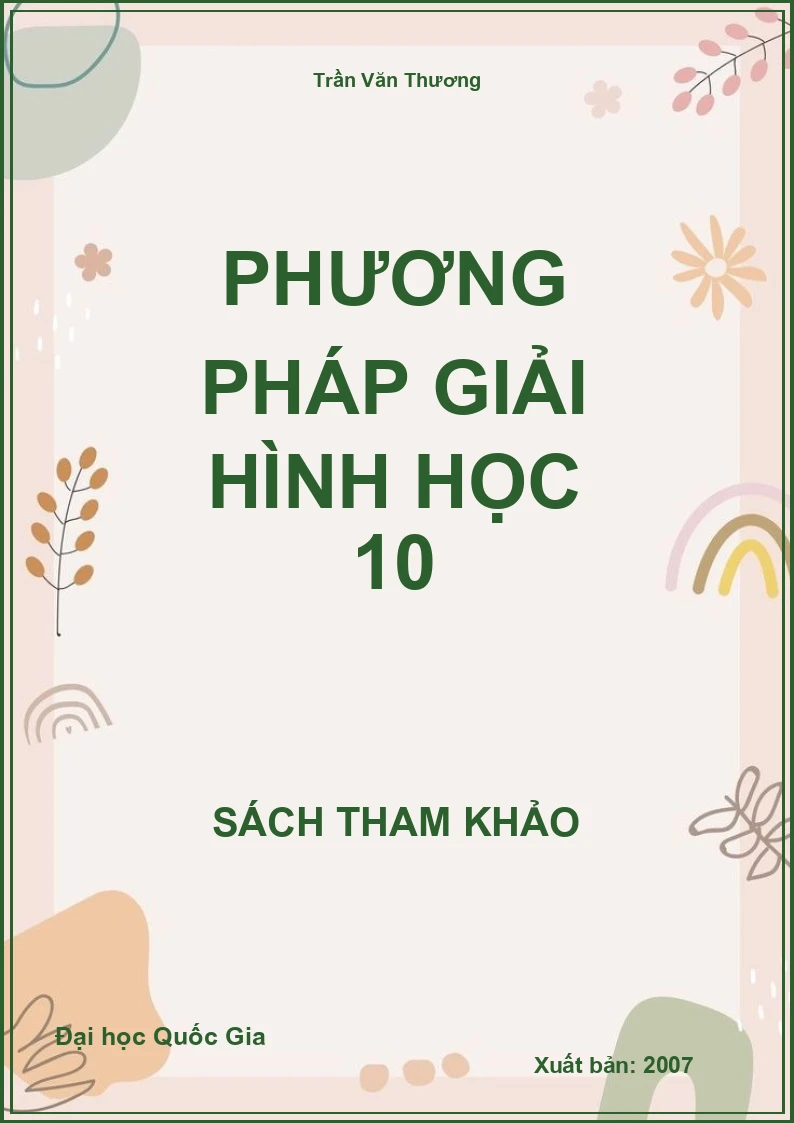 Phương pháp giải hình học 10