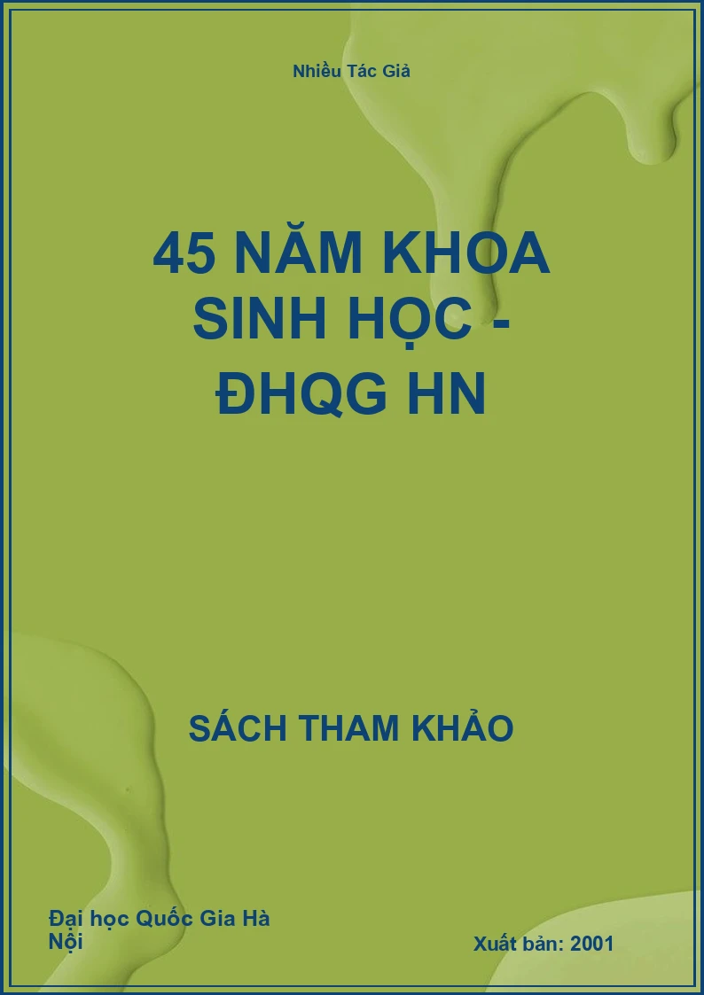 45 năm khoa Sinh học - ĐHQG HN