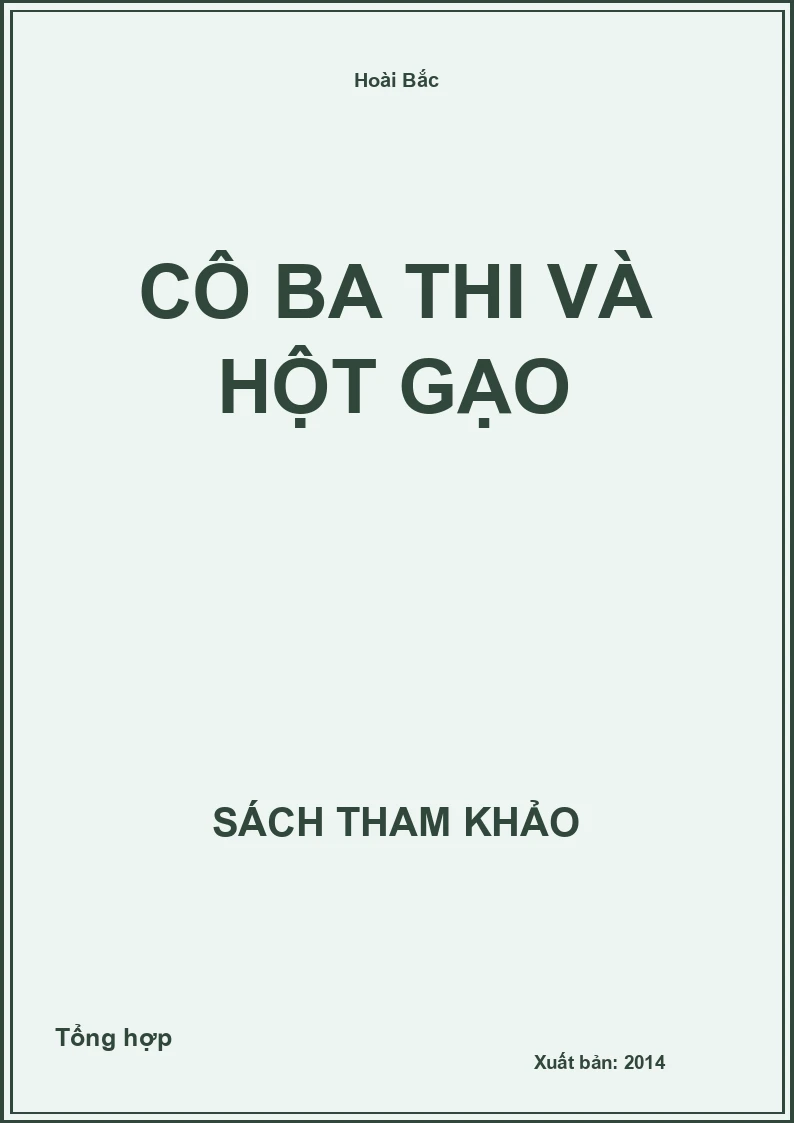 Cô Ba Thi và hột gạo