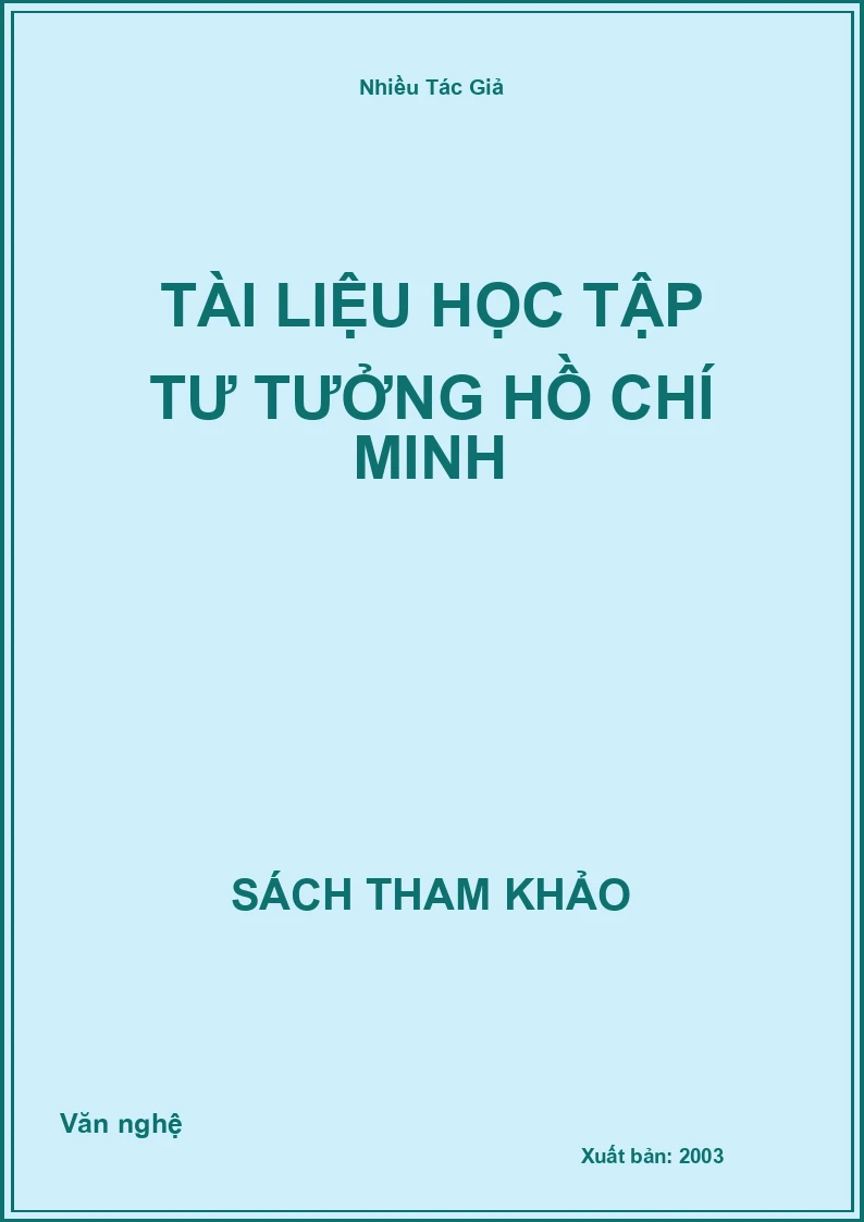Tài liệu học tập Tư tưởng Hồ Chí Minh