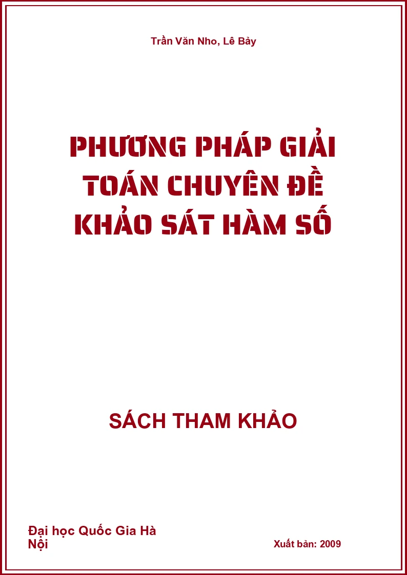 Phương pháp giải toán chuyên đề Khảo sát hàm số
