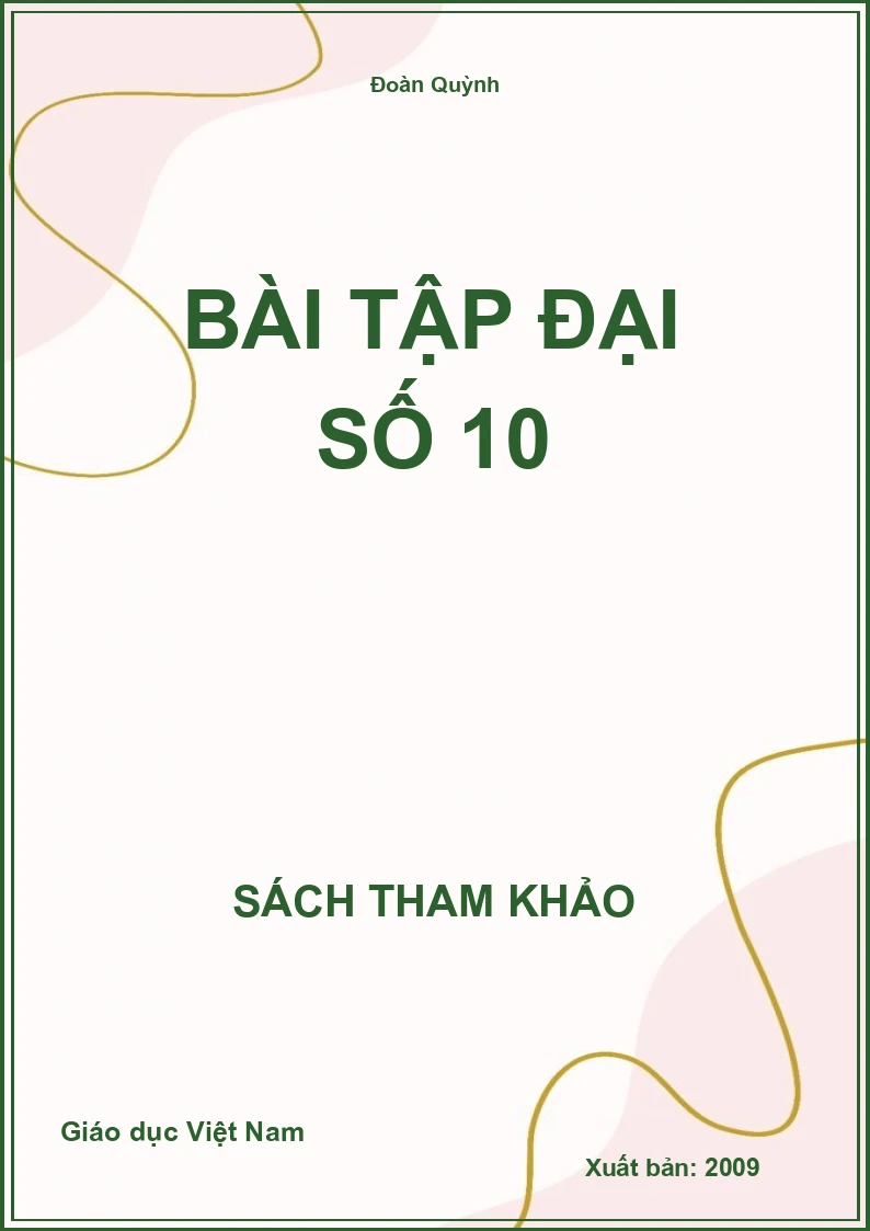 Bài tập Đại số 10