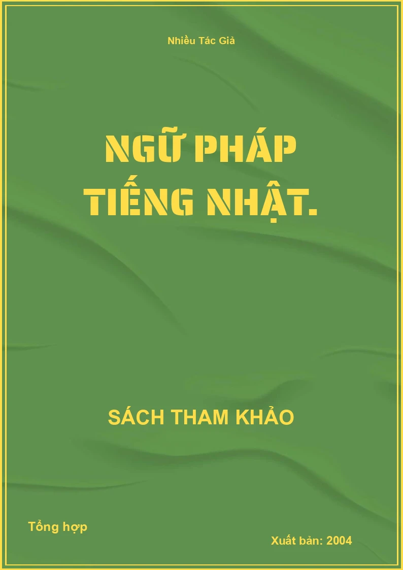 Ngữ pháp Tiếng Nhật.