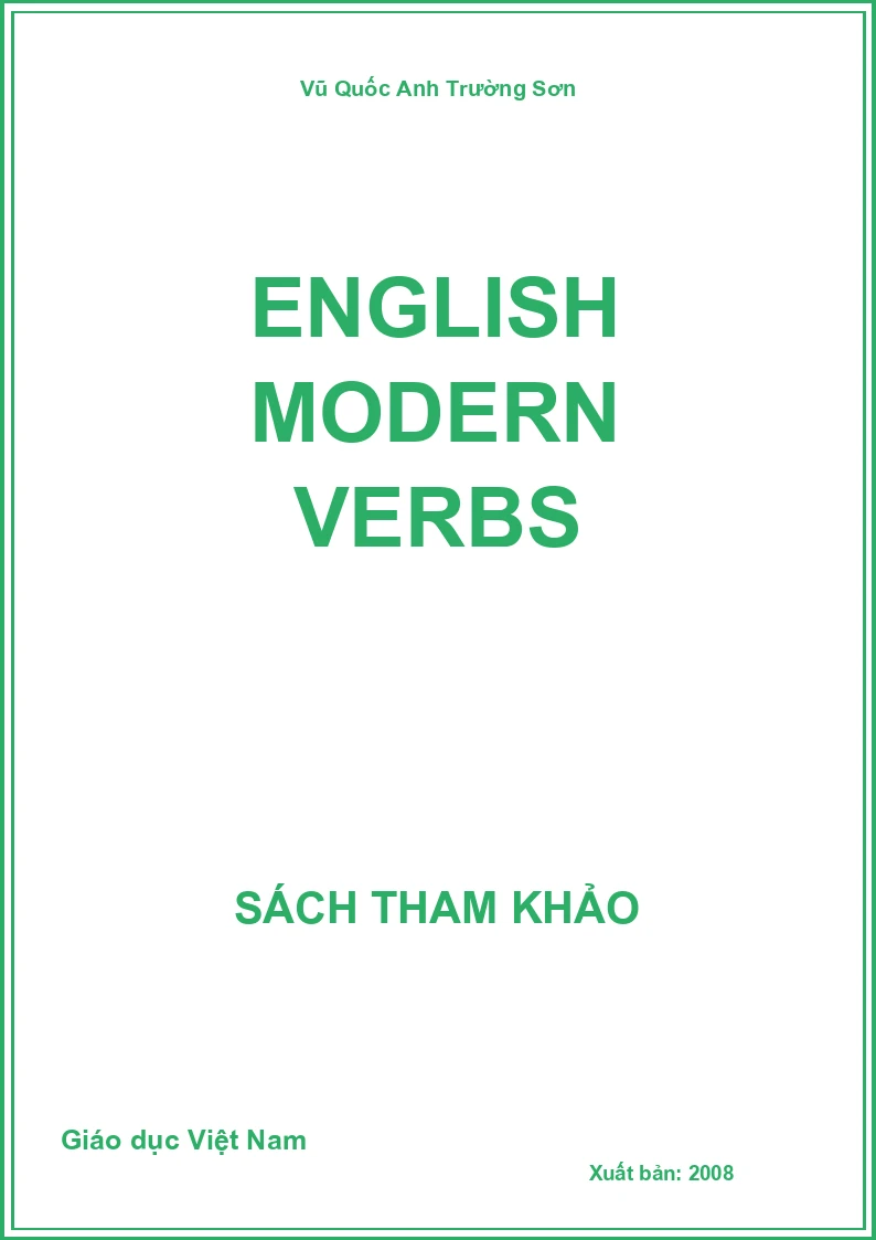 English Modern Verbs