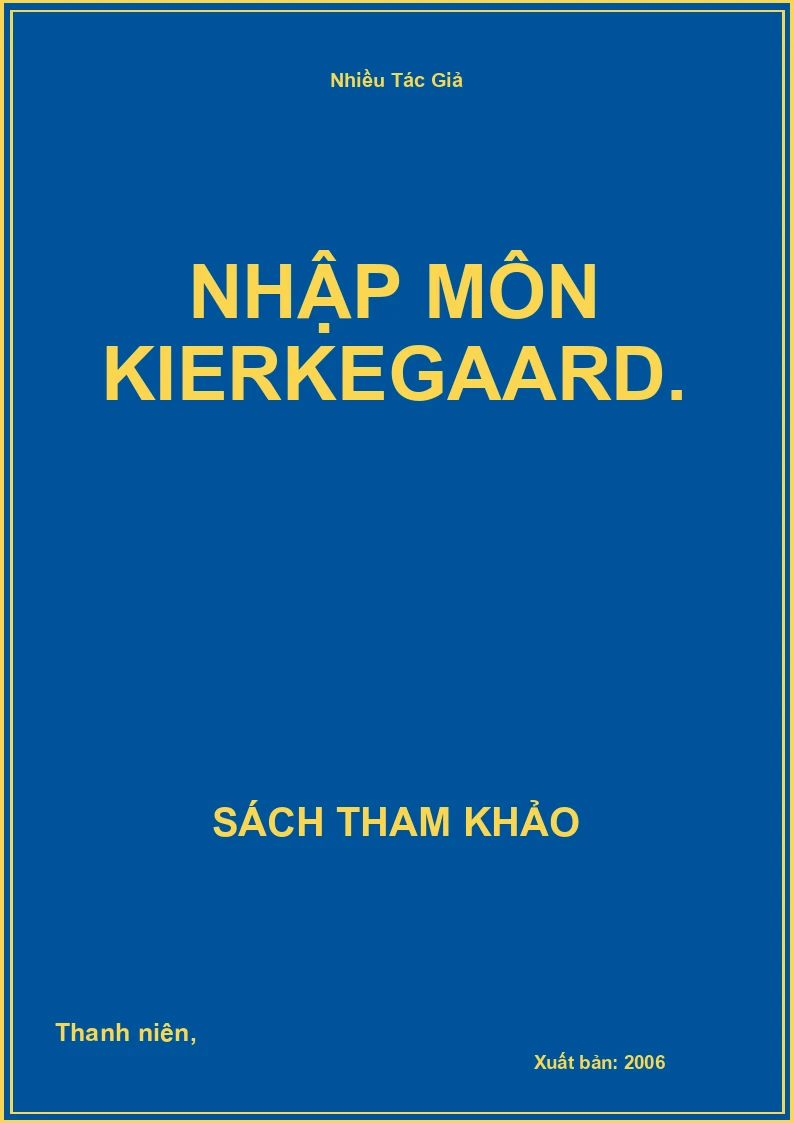 Nhập môn Kierkegaard.