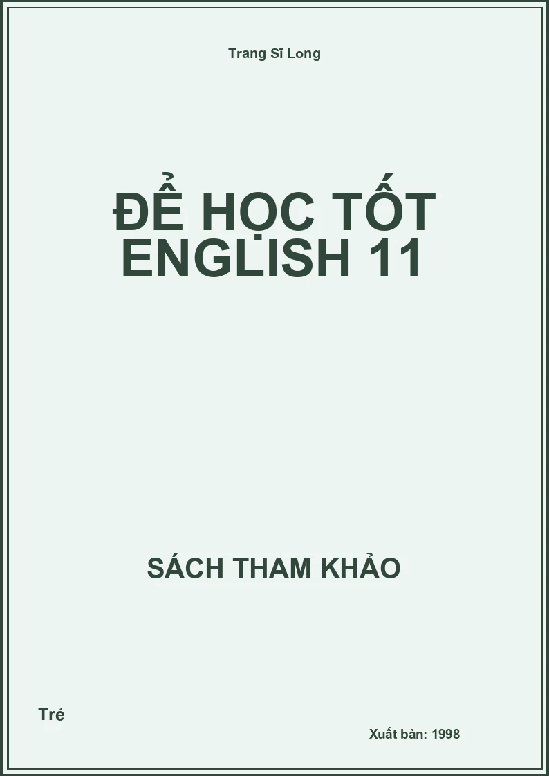 Để học tốt English 11