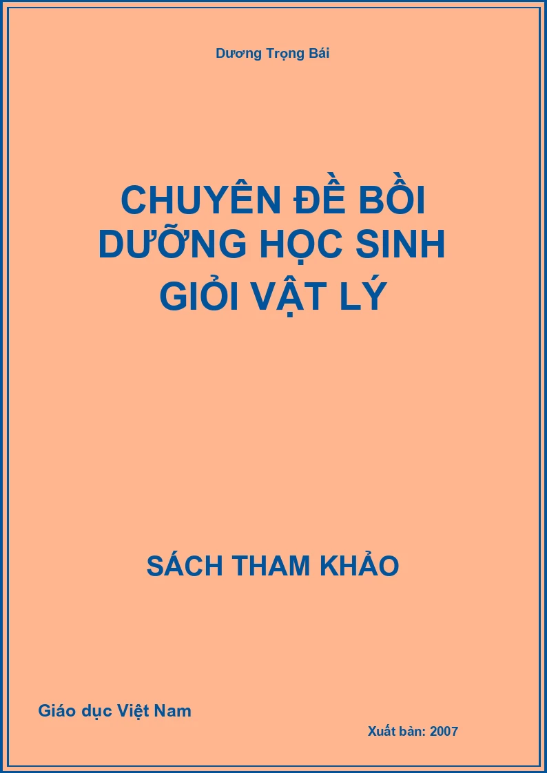 Chuyên đề bồi dưỡng học sinh giỏi Vật lý