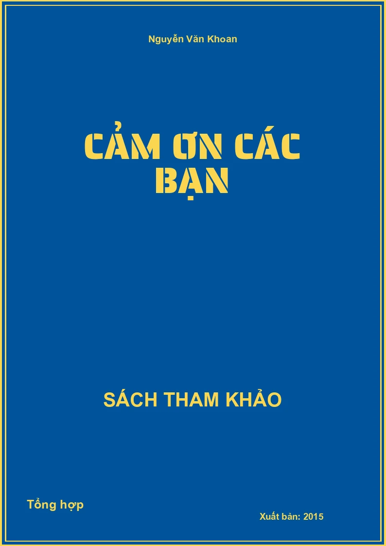 Cảm ơn các bạn
