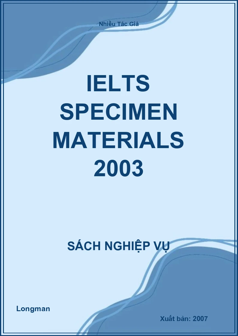 Ielts Specimen Materials 2003