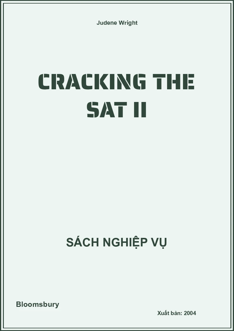 Cracking The Sat Ii