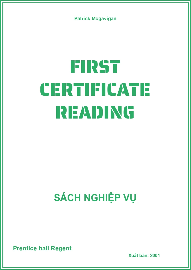 First Certificate Reading