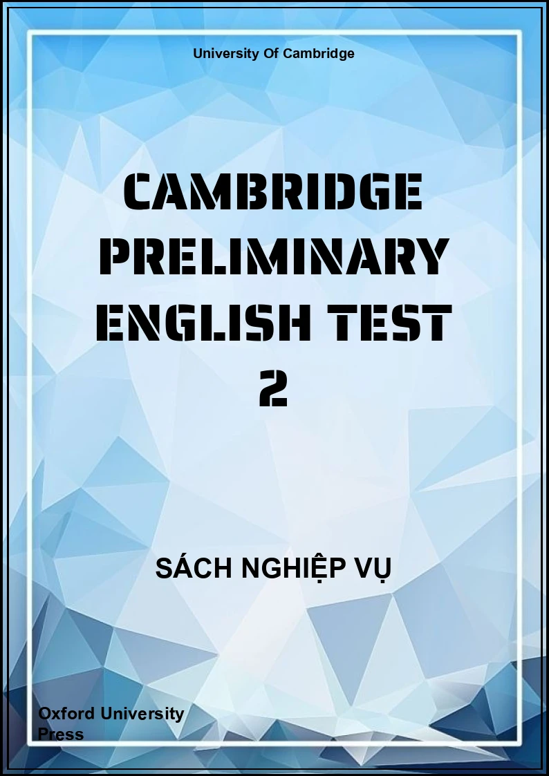 Cambridge Preliminary English Test 2