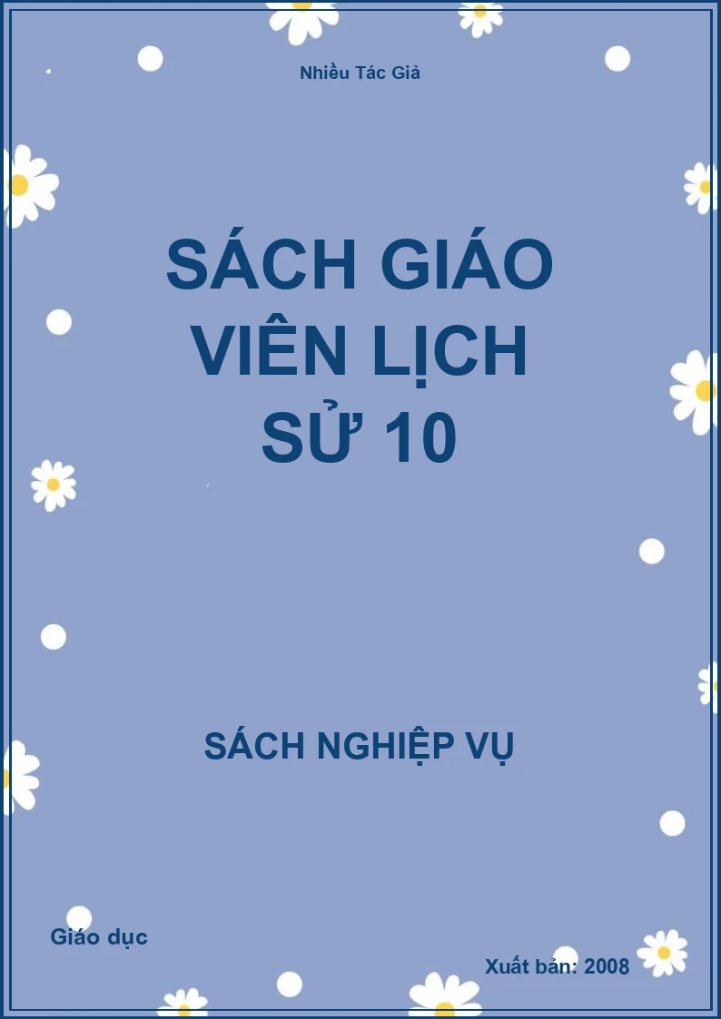 Sách Giáo Viên Lịch Sử 10