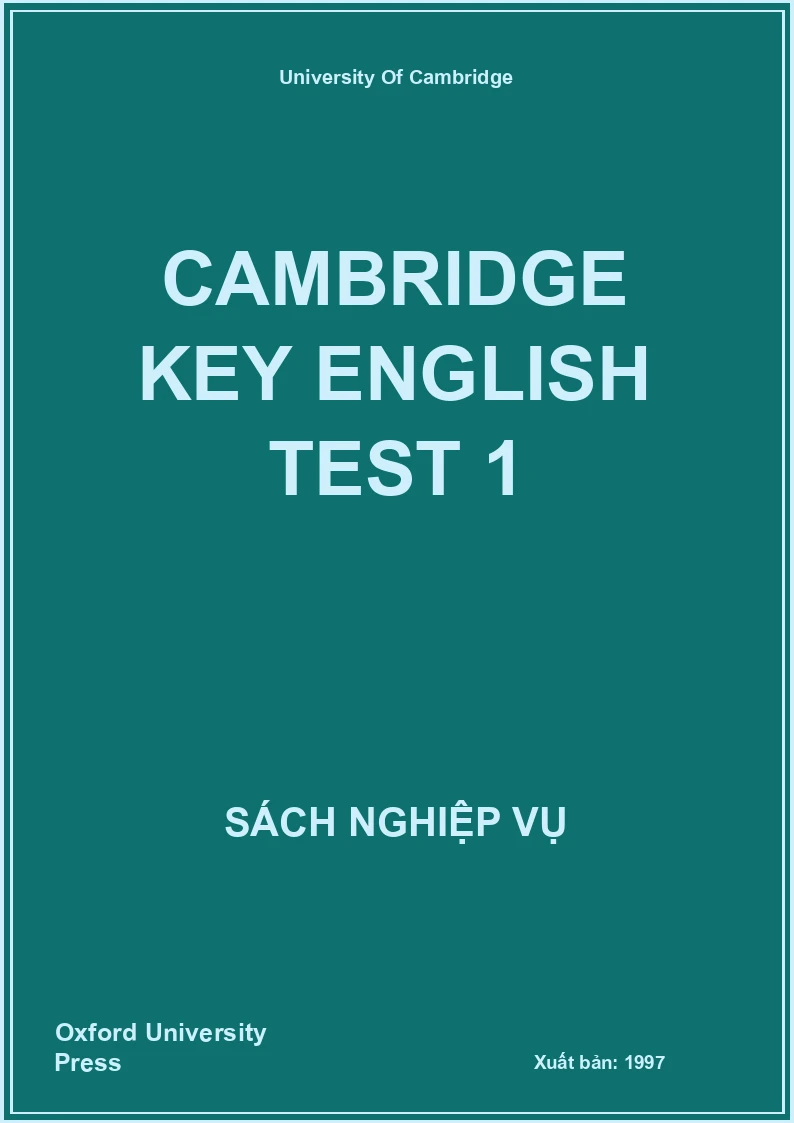 Cambridge Key English Test 1