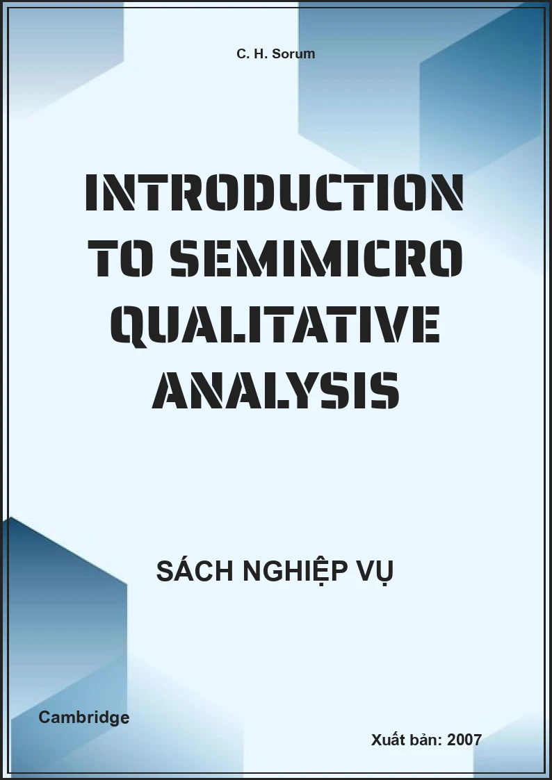 Introduction To Semimicro Qualitative Analysis