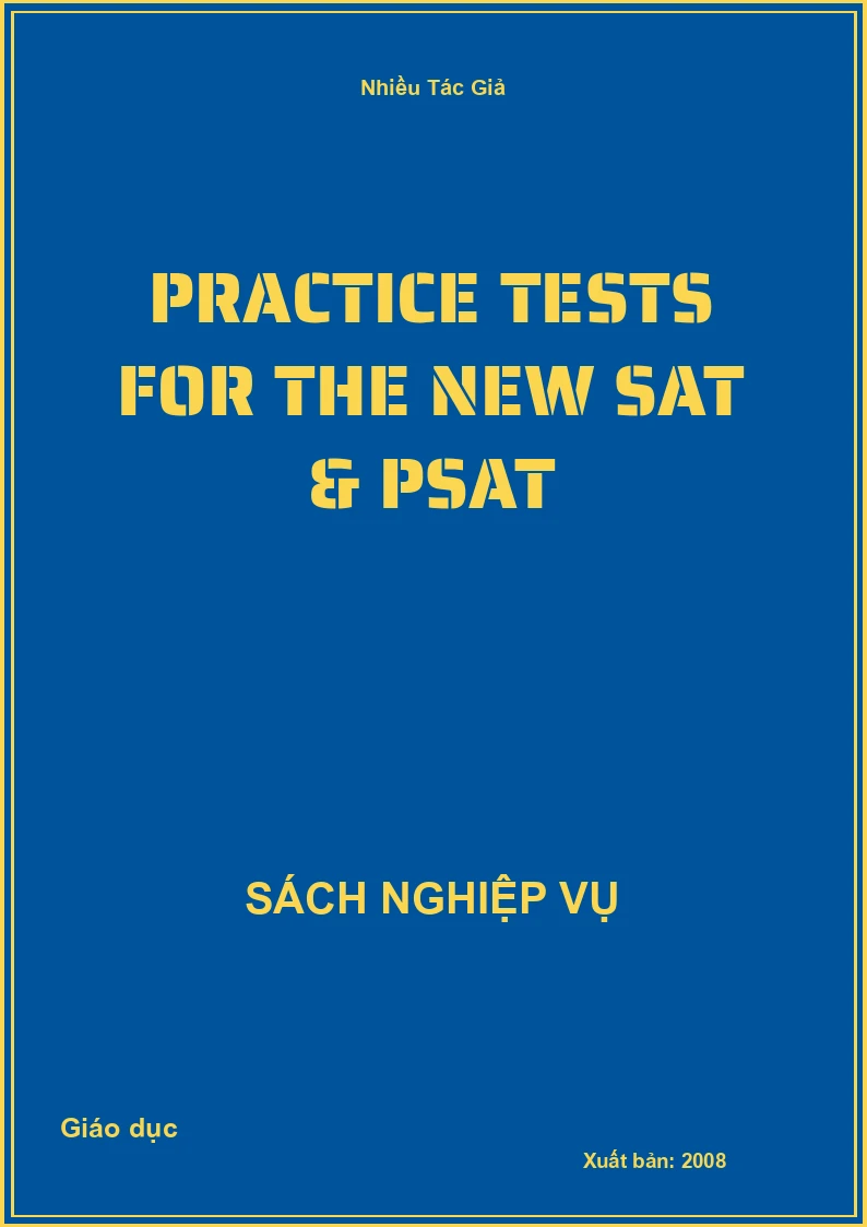 Practice Tests For The New Sat & Psat