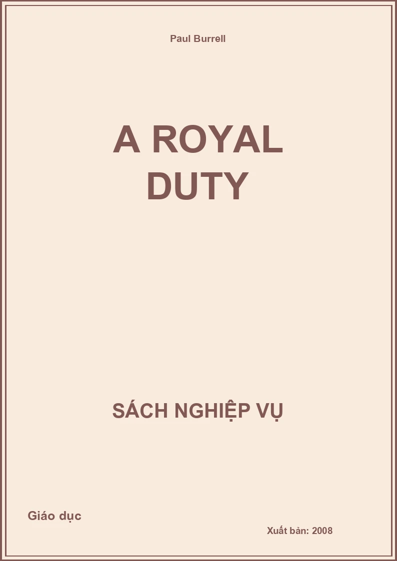 A Royal Duty