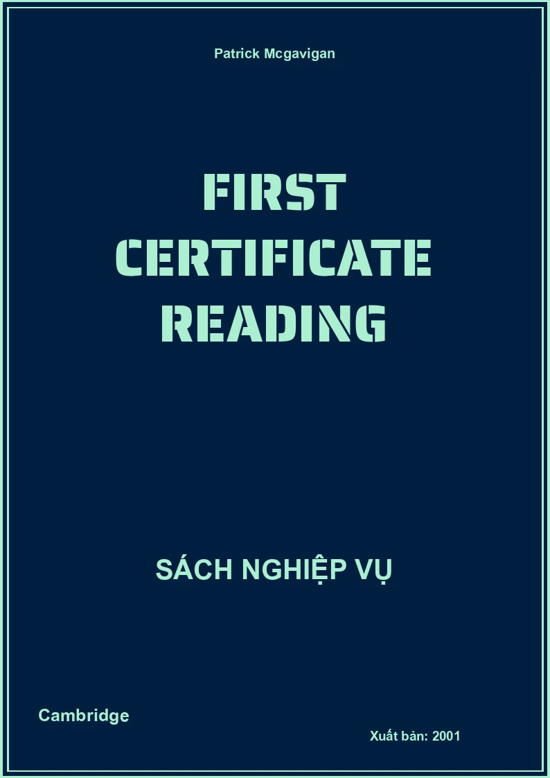First Certificate Reading