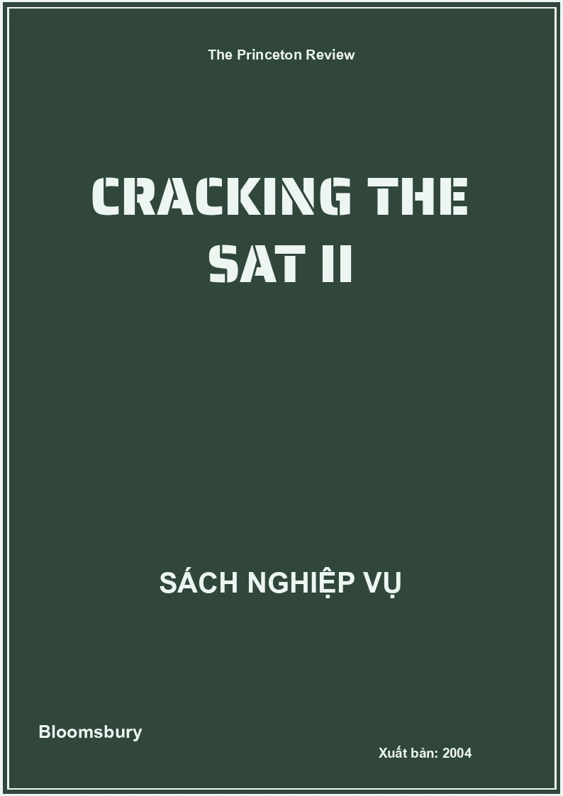 Cracking The Sat Ii