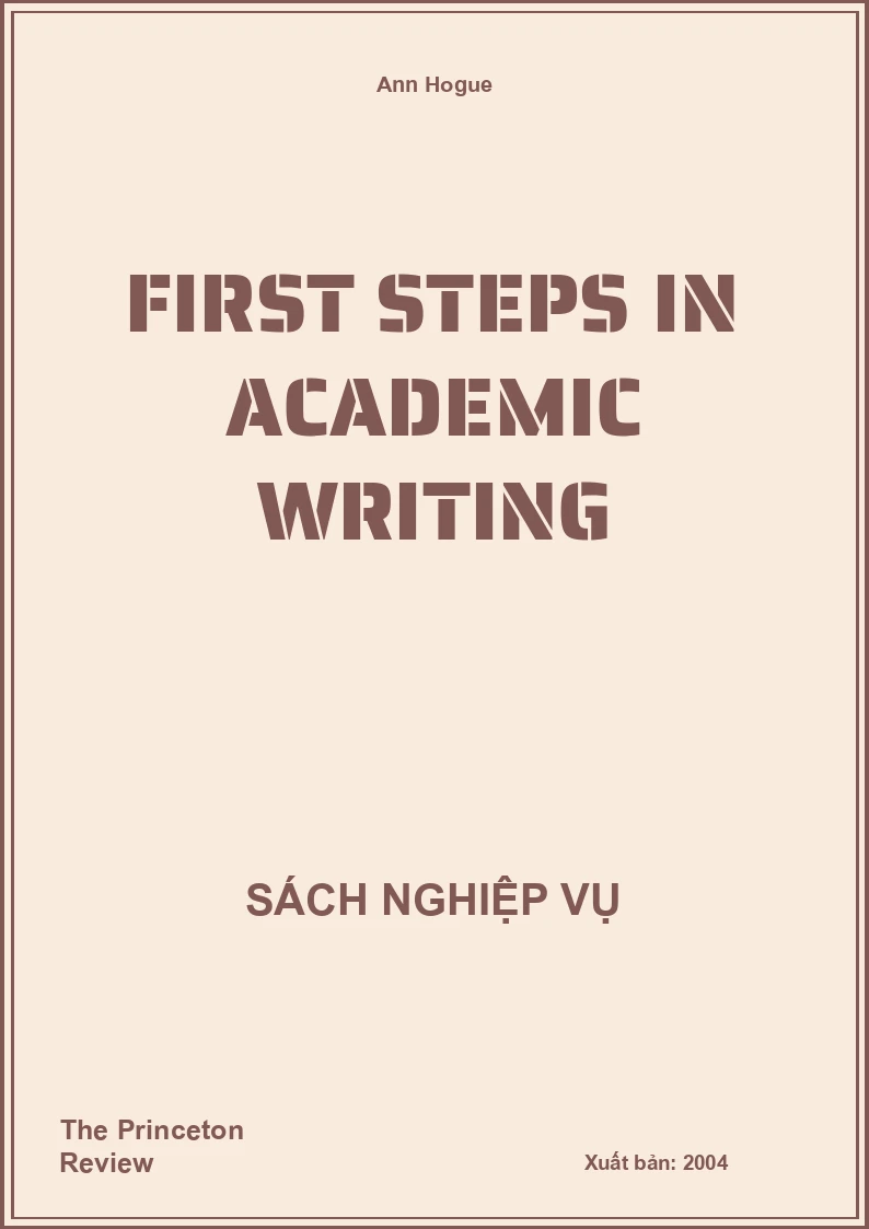 First Steps In Academic Writing