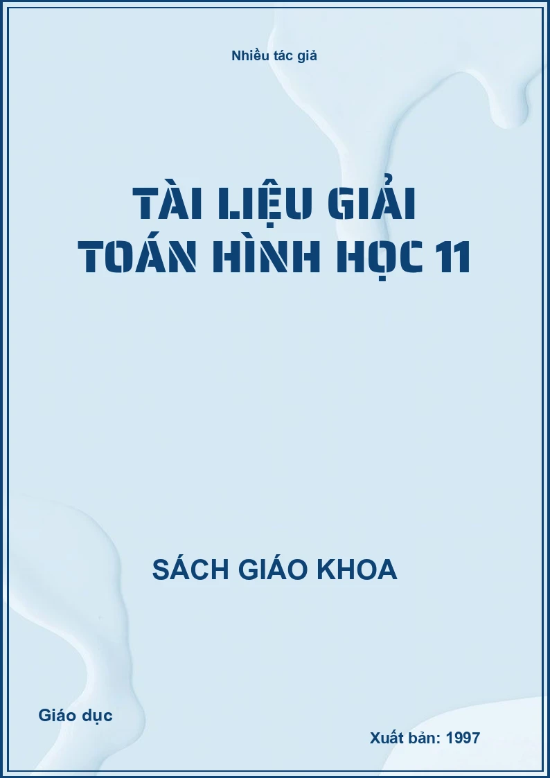 Tài Liệu Giải Toán Hình Học 11