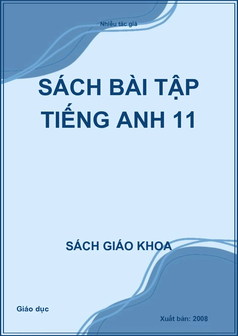 Sách Bài Tập Tiếng Anh 11