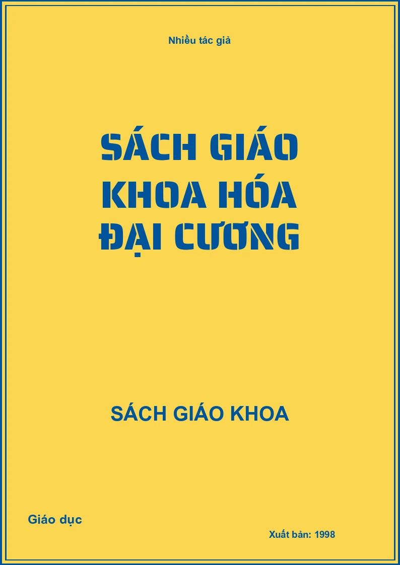 Sách Giáo Khoa Hóa Đại Cương