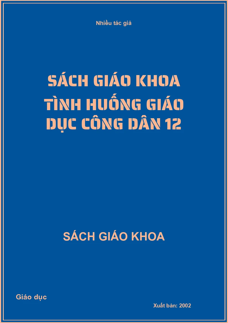 Sách Giáo Khoa Tình Huống Giáo Dục Công Dân 12