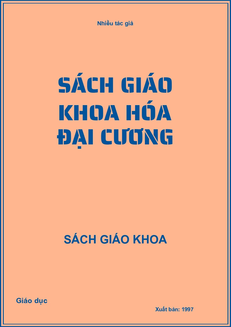 Sách Giáo Khoa Hóa Đại Cương