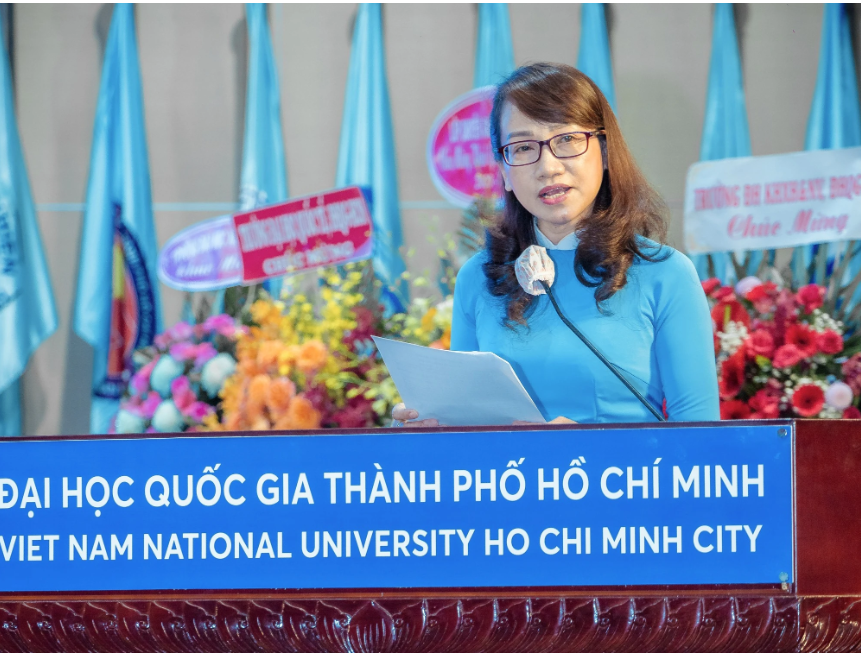 GS-TS Nguyễn Thị Thanh Mai phát biểu tại lễ khai giảng