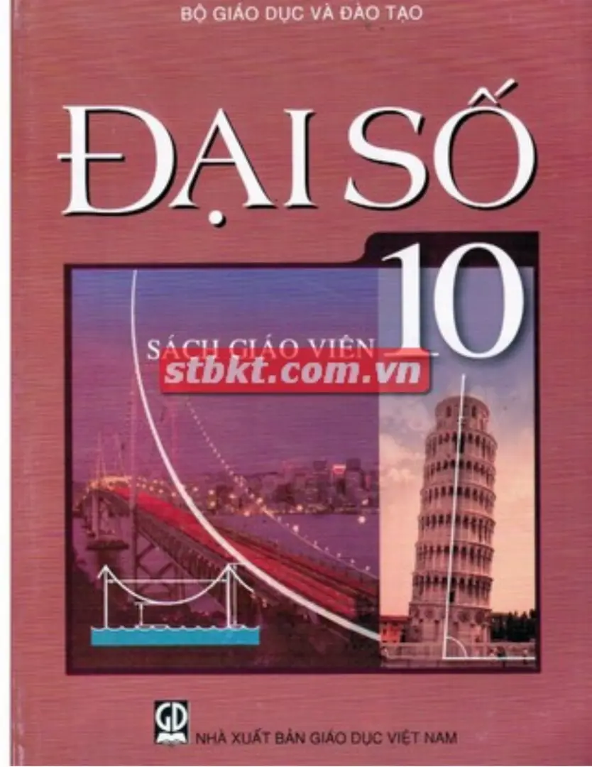 Sách giáo viên Toán 10 - Đại số