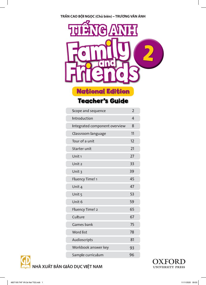 Sách Giáo Viên Tiếng Anh 2 - Family and Friends National Edition