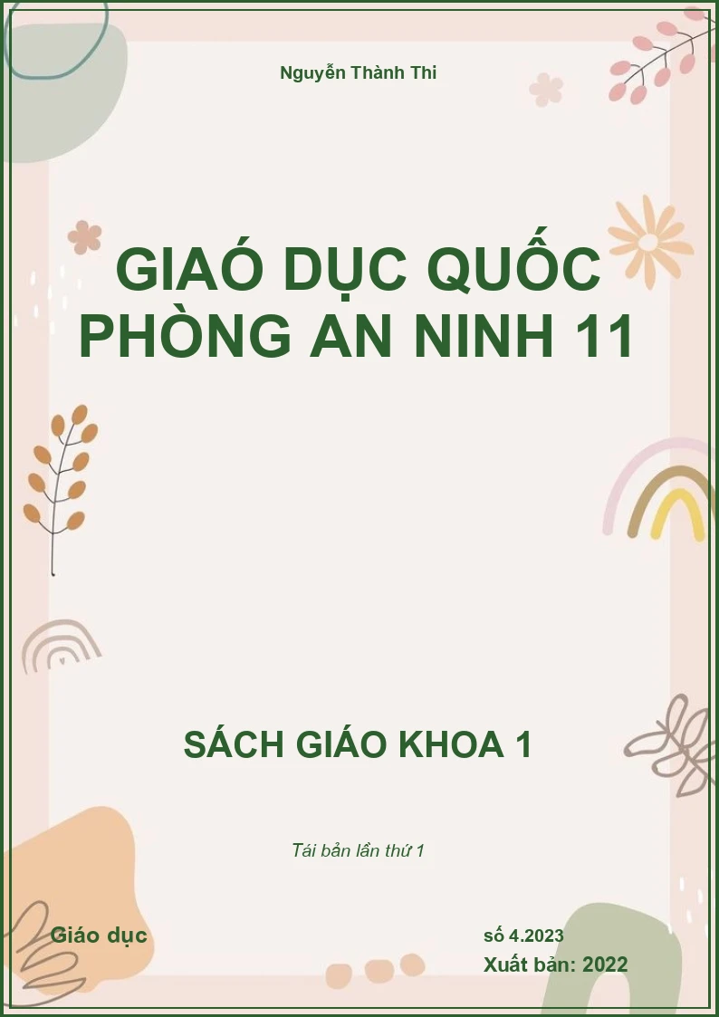 Giaó dục quốc phòng an ninh 11