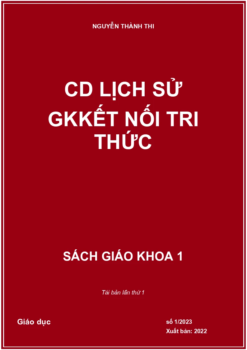 CD LỊCH SỬ GKKết nối tri thức