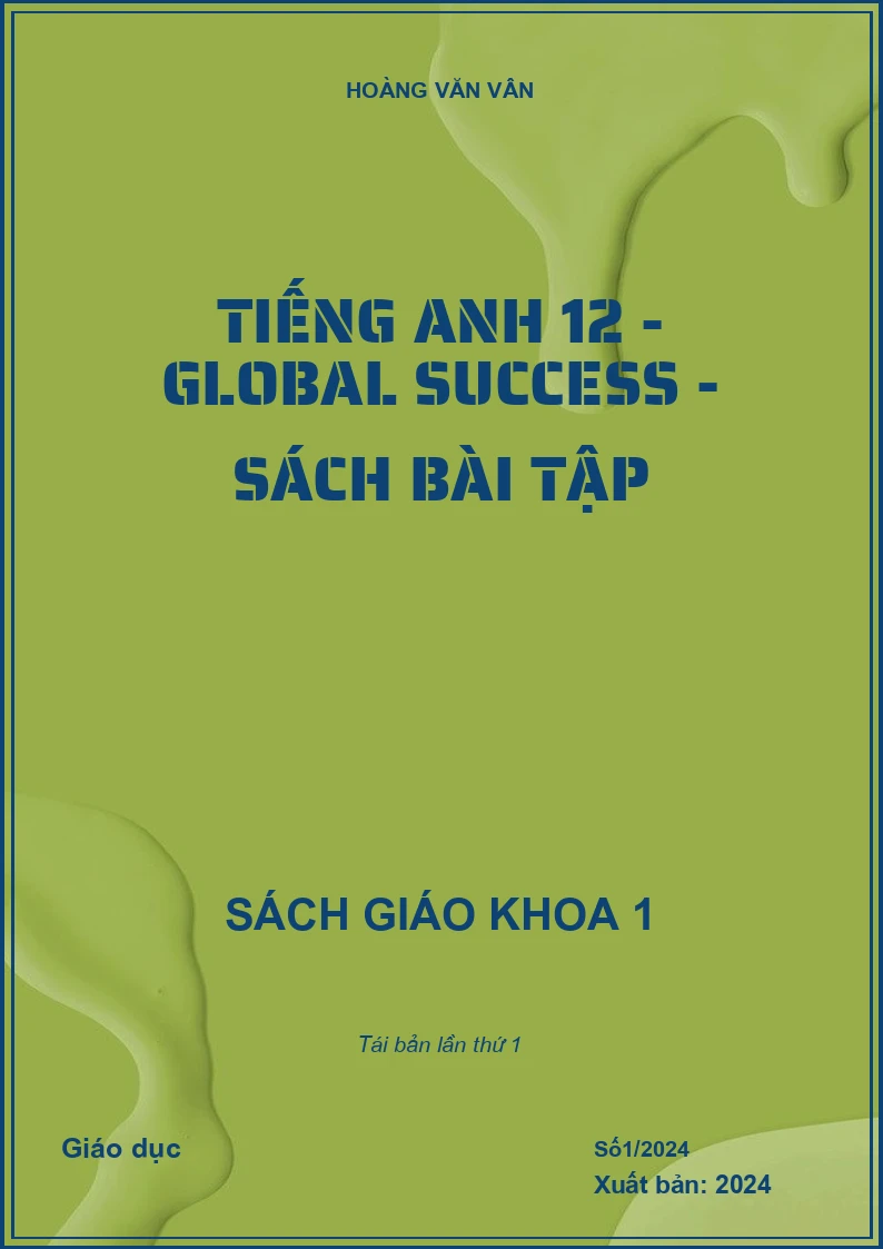Tiếng Anh 12 - Global Success - Sách bài tập