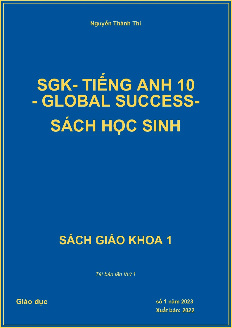 SGK- Tiếng Anh 10 - Global Success- Sách học sinh