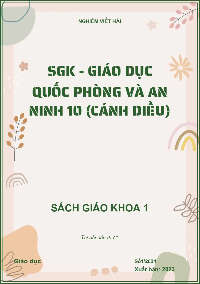 SGK - Giáo dục quốc phòng và an ninh 10 (Cánh diều)