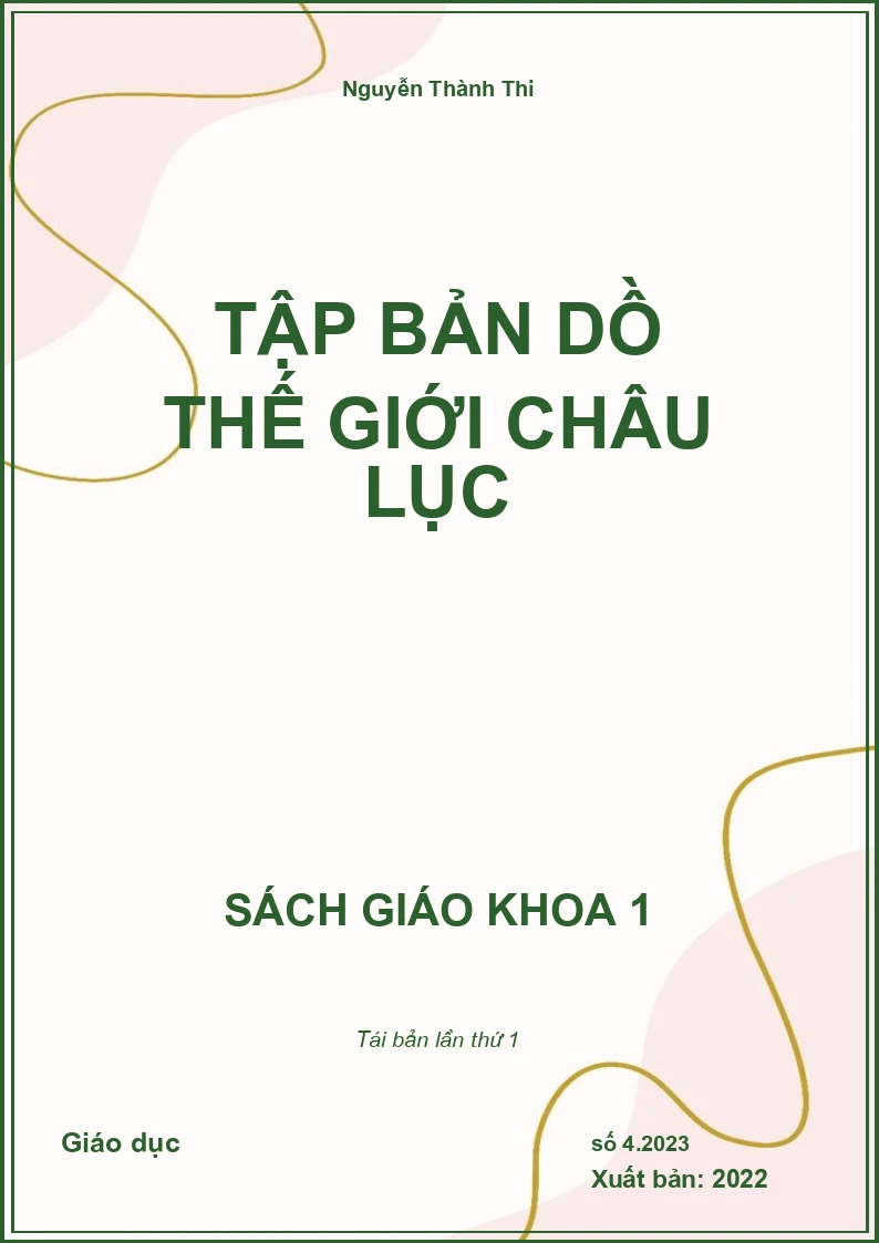 Tập bản dồ thế giới châu lục