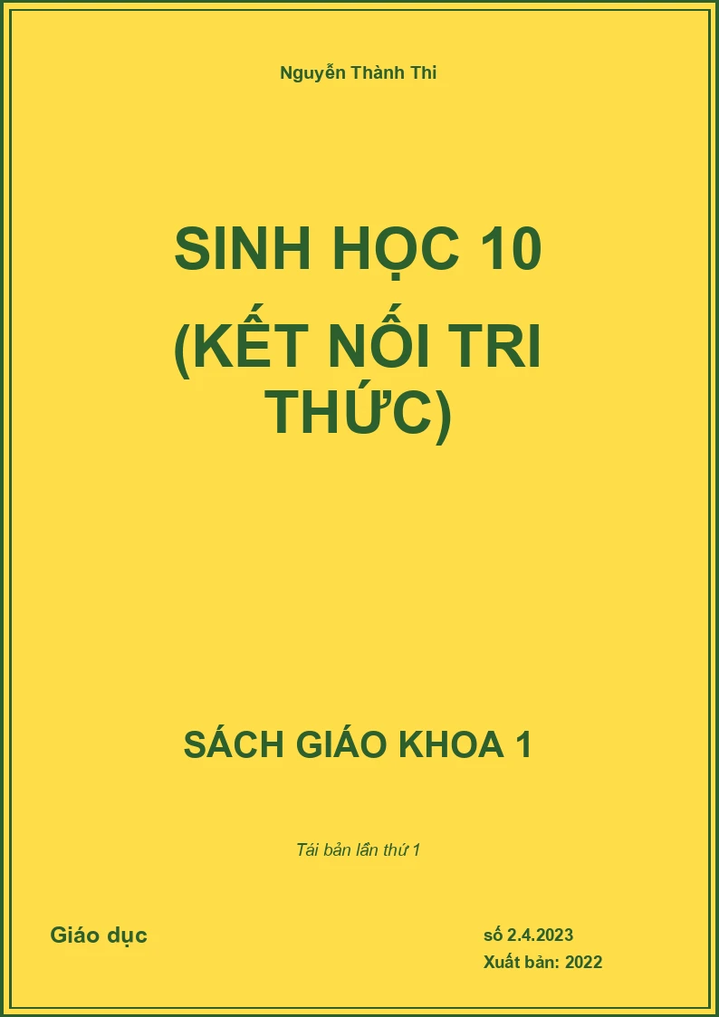 Sinh học 10 (Kết nối tri thức)