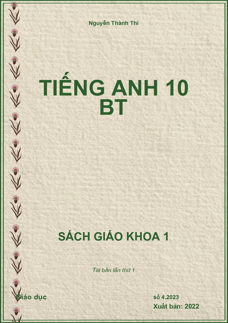 Tiếng anh 10 bt