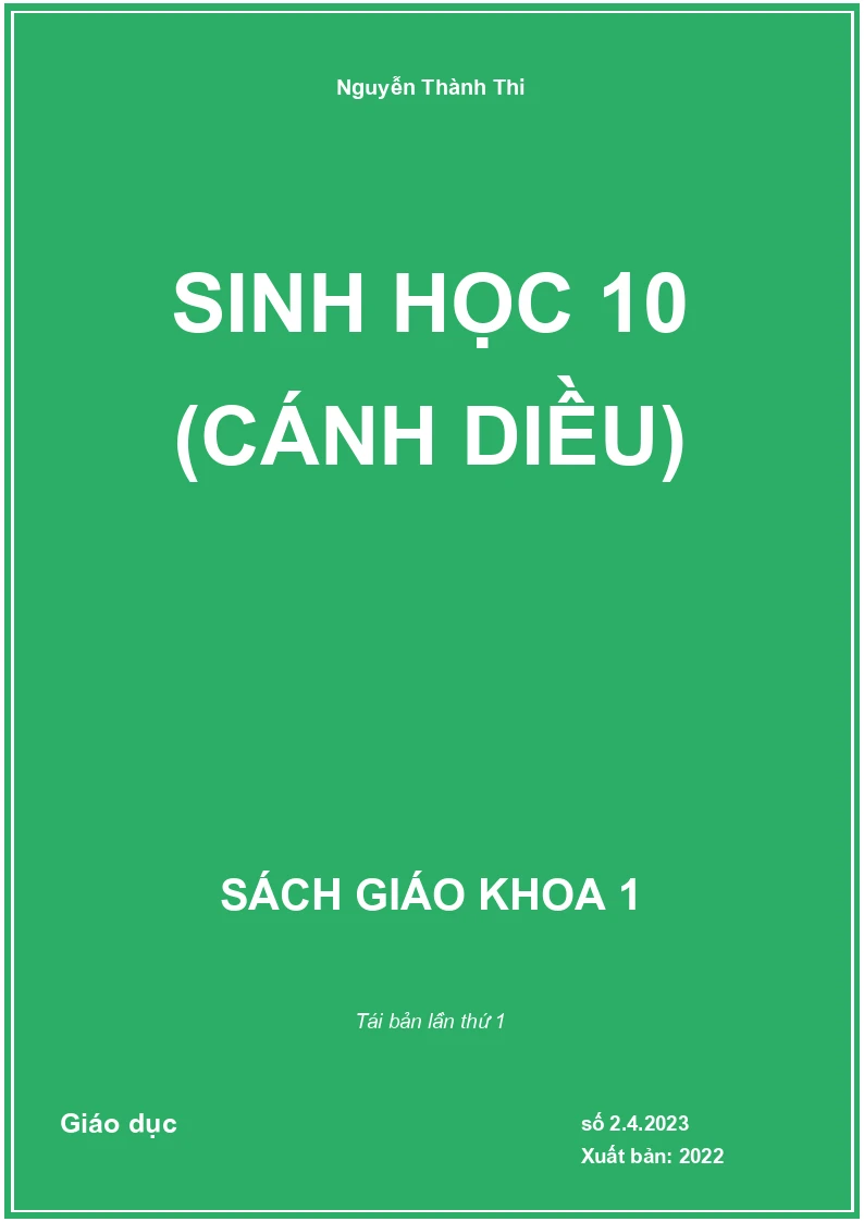 Sinh học 10 (Cánh diều)
