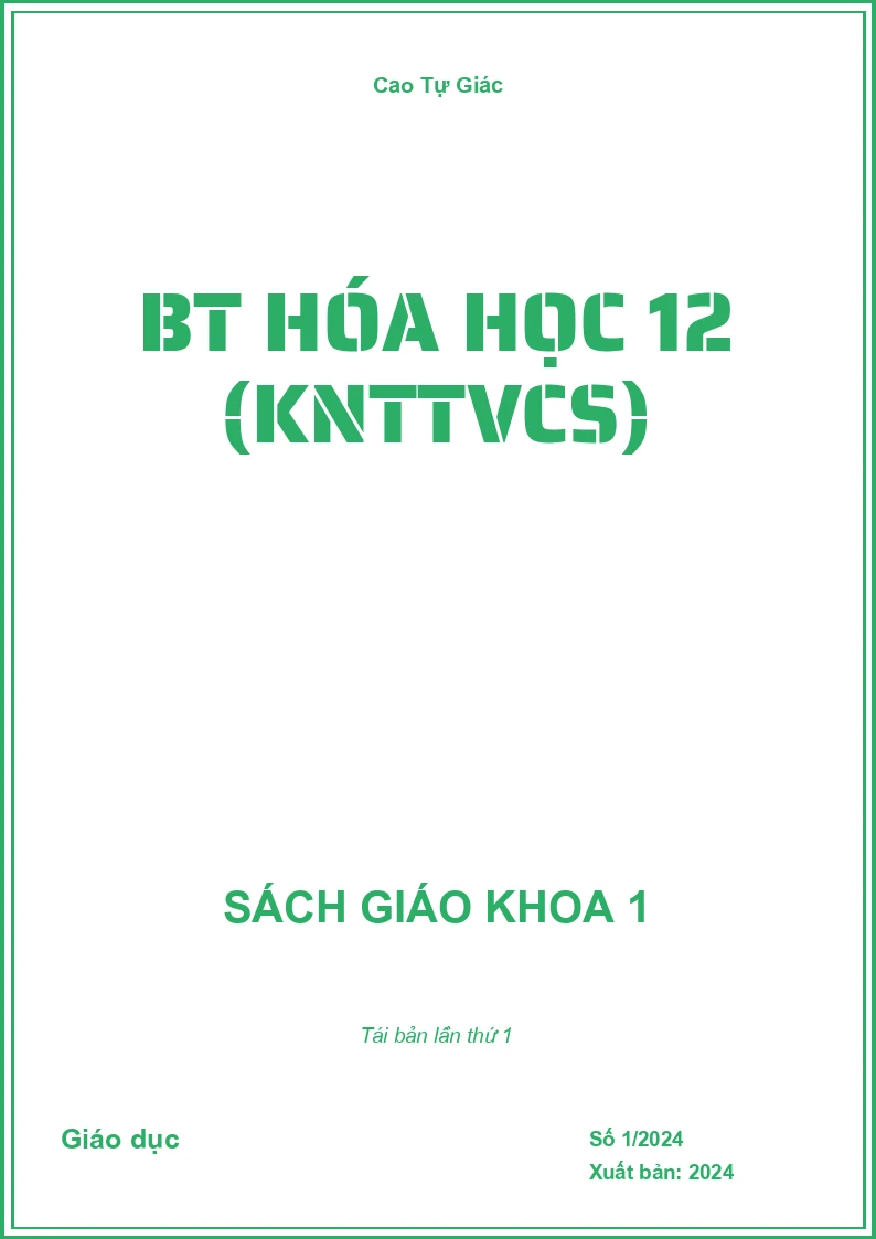 BT Hóa học 12 (KNTTVCS)