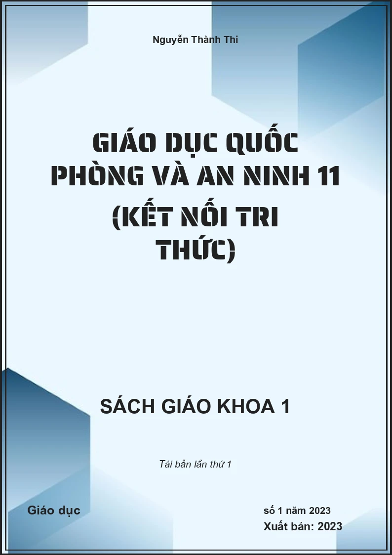 Giáo dục quốc phòng và an ninh 11 (Kết nối tri thức)