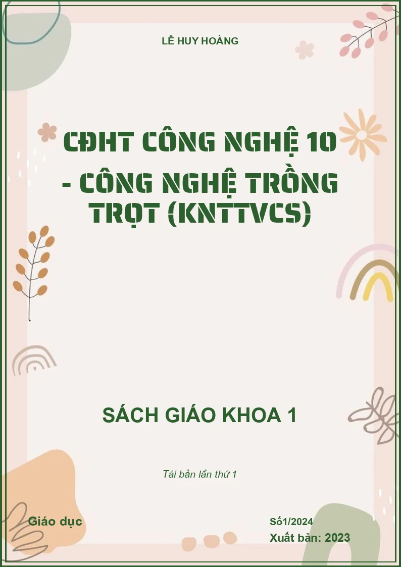 CĐHT Công nghệ 10 - Công nghệ trồng trọt (KNTTVCS)