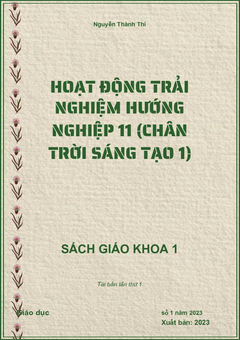 Hoạt động trải nghiệm hướng nghiệp 11 (Chân trời sáng tạo 1)