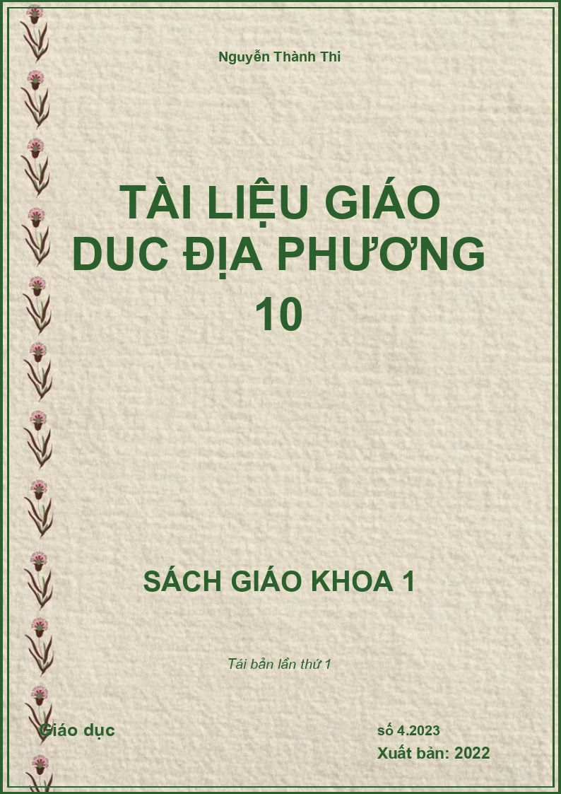 Tài liệu giáo duc địa phương 10